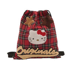 跨境日系可爱复古美式抽绳红色格子双肩包学院风通勤小背包女