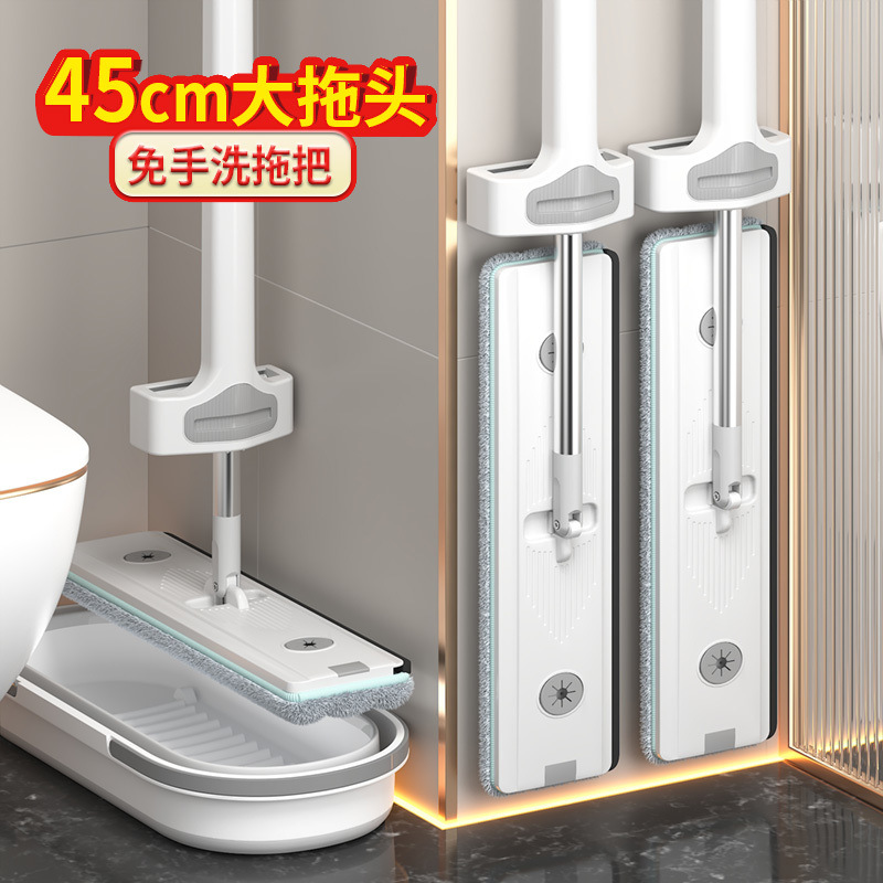 新款免手洗平板拖把懶人一拖淨家用出租屋專用瓷磚旋轉乾濕兩用布