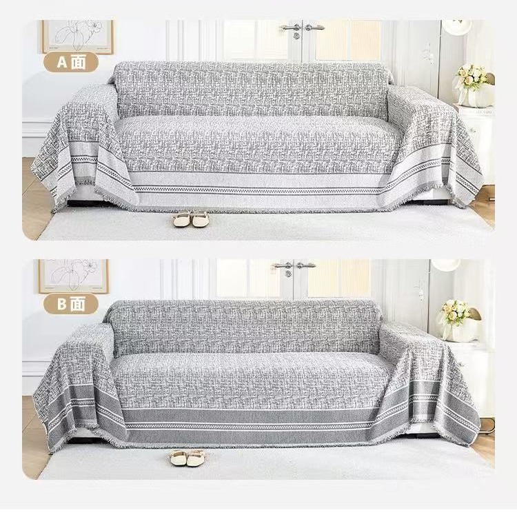 Toalla de sofá simple de estilo ins, antideslizante, antideslizante, universal de una pieza, funda de sofá de cubierta completa, funda de tela para sofá