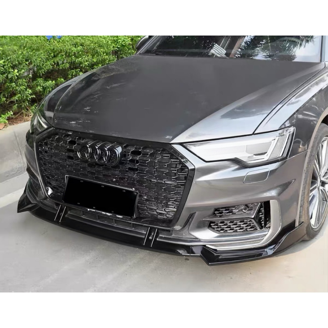 Suitable for 2019-2025 Audi A6L/S6 modified front lip spoiler, A6-s-line sports version special small body kit