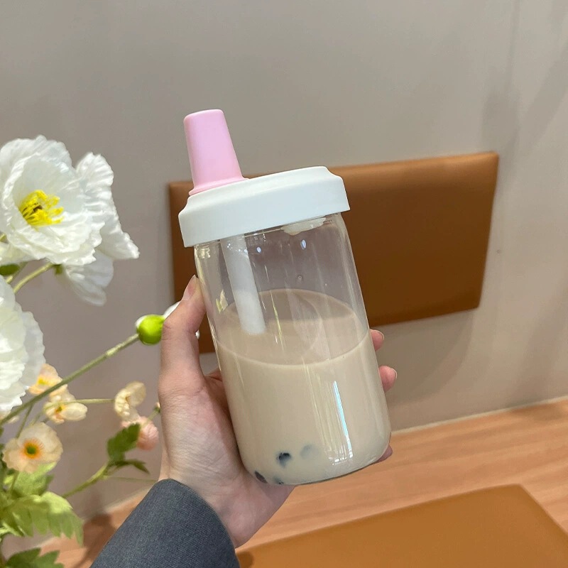 高颜值简约大容量随行吸管塑料杯学生用便携ins风水杯果汁奶茶杯|undefined