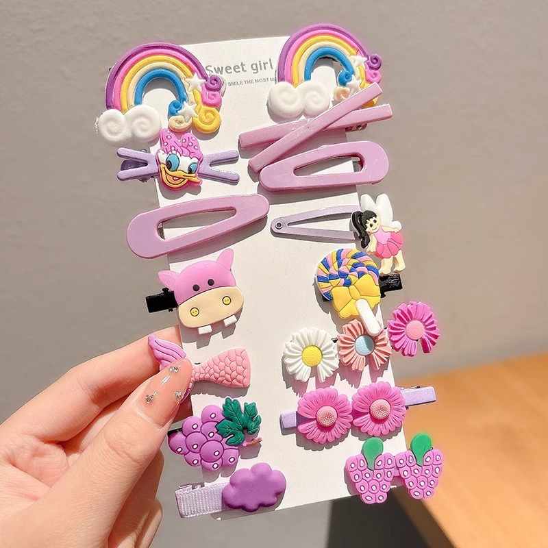 Horquilla para niños Clip de flequillo lateral para niña Clip de pico de pato para bebé Clip bb Accesorios para el cabello de alto valor Tombros de dopamina