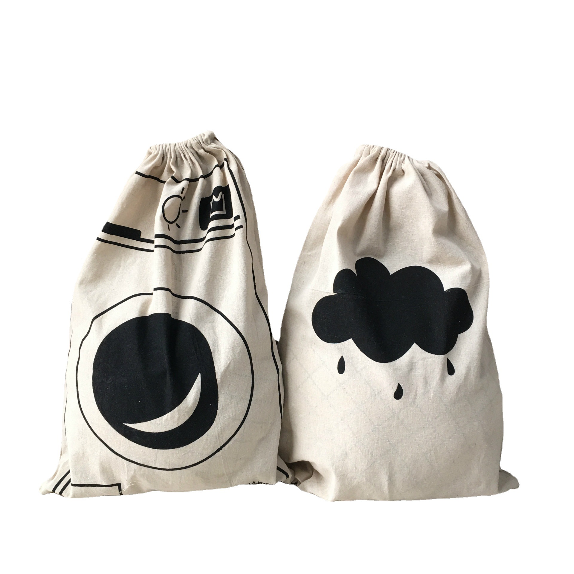 Bolsa de cordón impresa ropa bolsa de almacenamiento de juguetes bolsa de organización cordón del hogar bolsa de edredón a prueba de polvo almacenamiento de gran capacidad