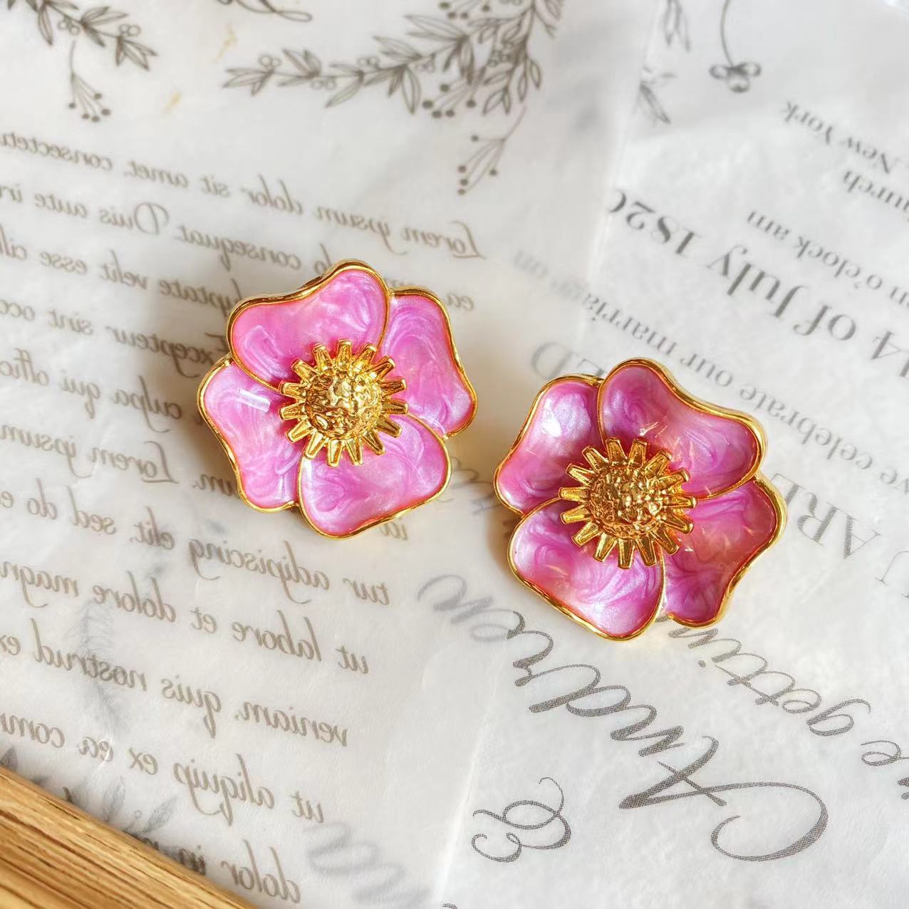 Fashion Flower Alloy Plating Womenu0027S Ear Studs 1 Pair