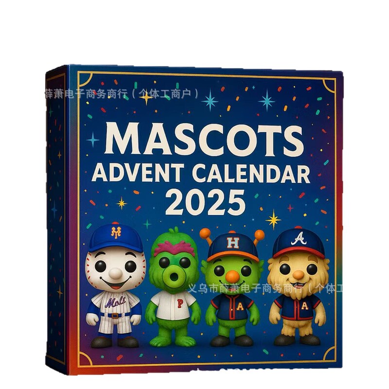 跨境新品Baseball Mascots Advent Calendar棒球吉祥物圣诞日历|undefined