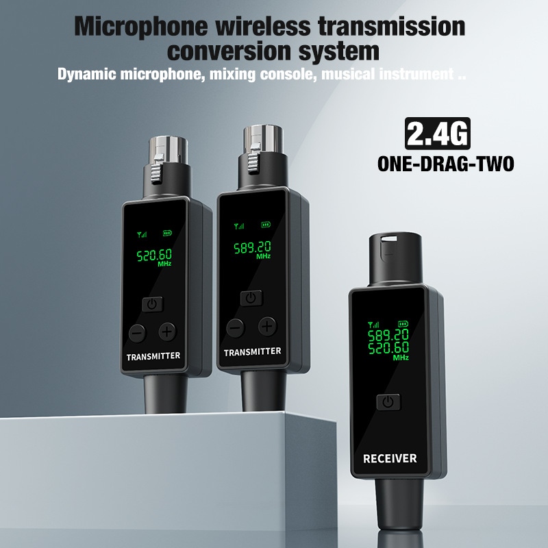 Transmisor de micrófono inalámbrico Receptor de micrófono Sistema inalámbrico, amplificador de guitarra