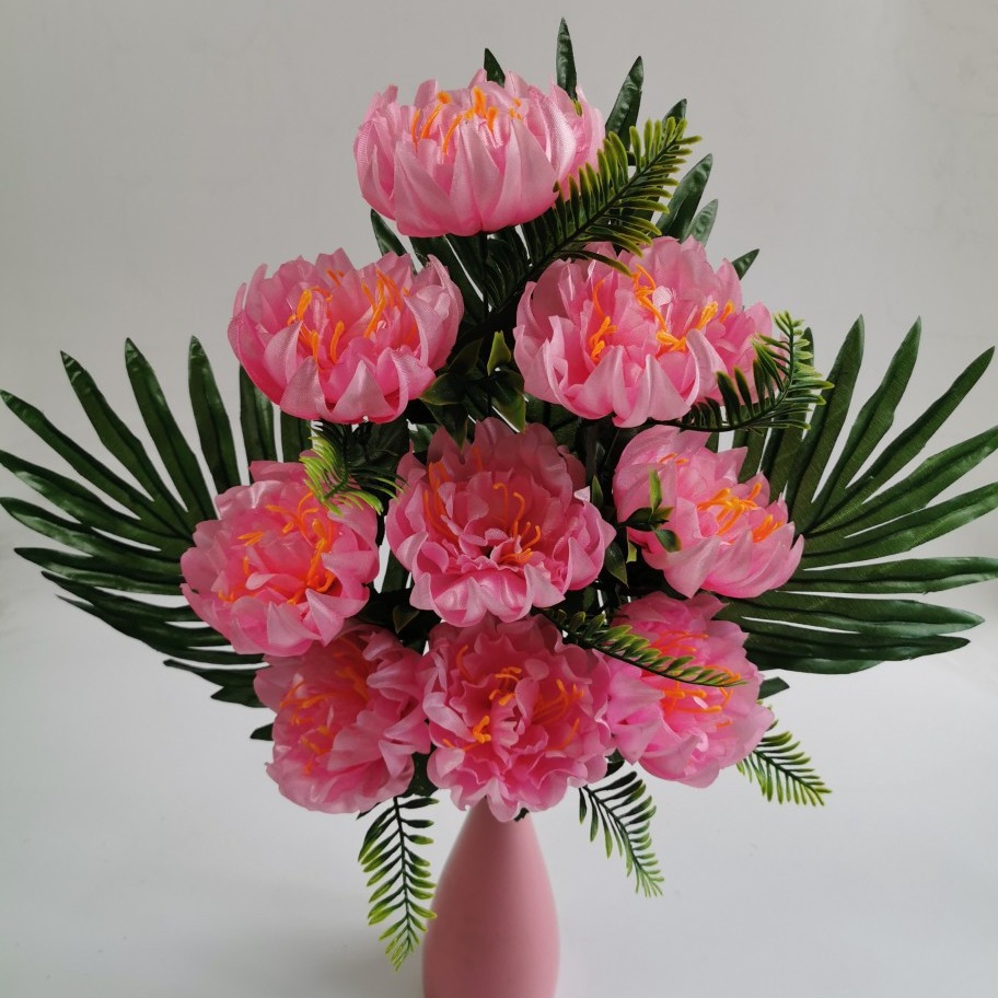 9 flores de peonía de ángulo agudo flores de imitación de flores inmortales
