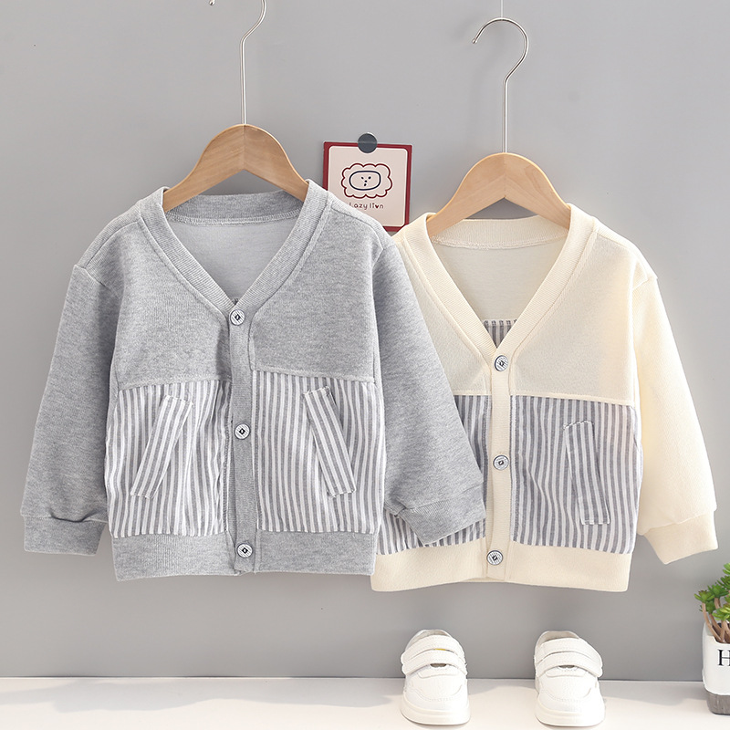Lässig Einfacher Stil Streifen Baumwolle Jungen Oberbekleidung display picture 1