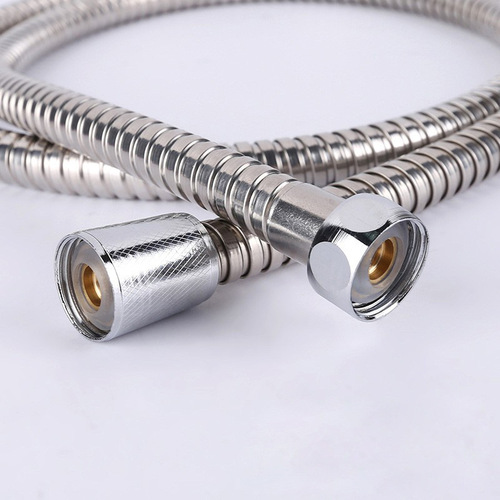 Stainless steel shower hose bathroom water heater water inlet pipe explosion-proof shower head shower pipe double buckle encryption pipe