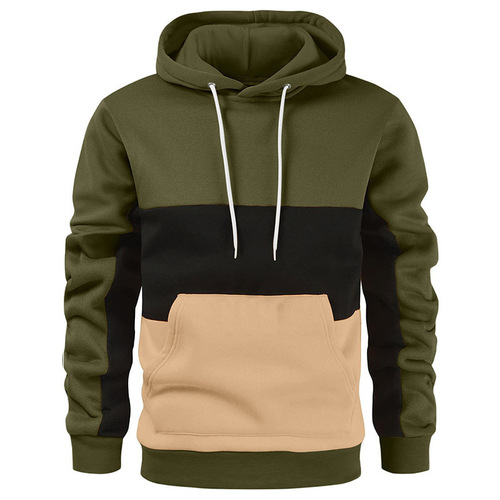 Men's Winter Fleece Hooded Sweatshirt Sporty Casual Top Knit Hooded Fashion Hoodie