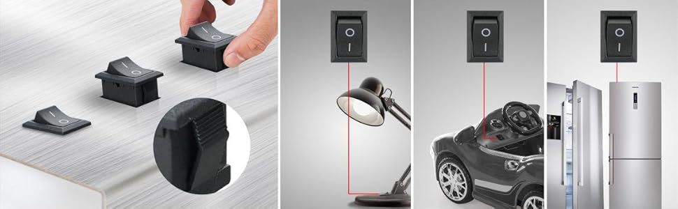 250V 6A Taste Rocker Kippschalter