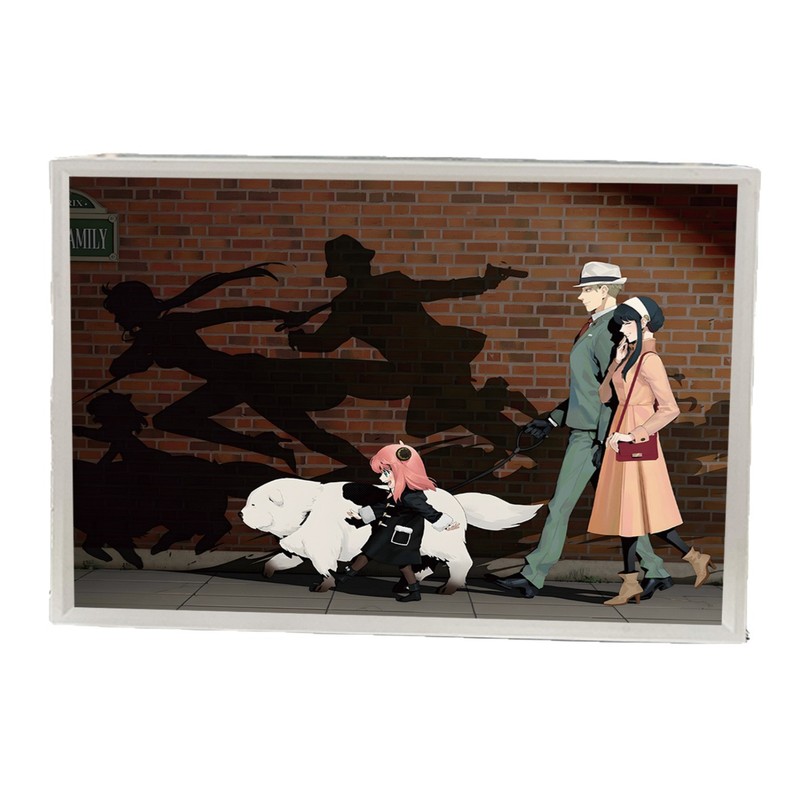 新款间谍过家家镜子灯光画阿尼亚生日创意礼物发光装饰画房间摆件|undefined
