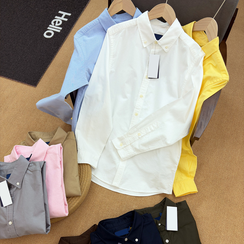 [Scanable Qr Code] Rl Ralph Lauren Pure Cotton Oxford Shirt, Unisex Casual Shirt, Vintage Old Money Style