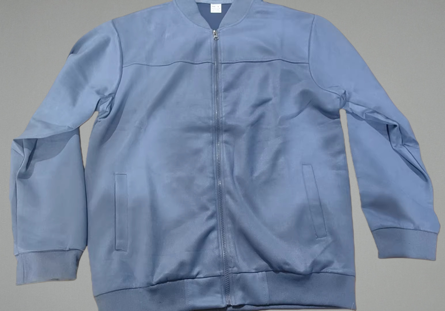 Herren Wildlederoptik Jacke Leichte Freizeitjacke Mit Reißverschluss_voghion.com