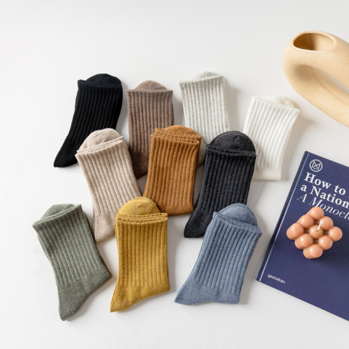 23 Socks Men's Mid-calf Socks Retro Men's Socks Combed Cotton Solid Color Striped Cotton Socks Men's Waist Socks Wholesale