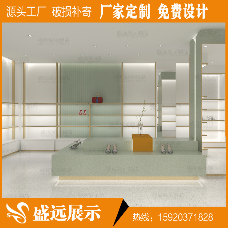 商场男女鞋专柜烤漆展柜鞋子包包中岛柜女士精品陈列柜