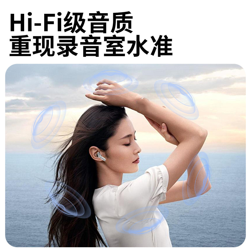 蓝牙耳机2025新款ANC降噪六麦无线运动跑步耳机久戴不痛超长续航|undefined