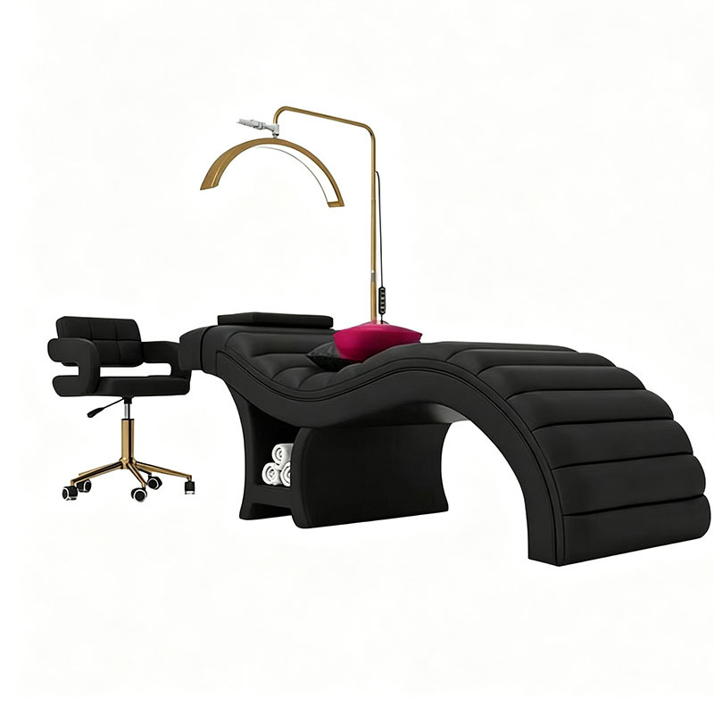 Cama de belleza mayorista transfronteriza de alta gama, cama de belleza spa, cama de pestañas, masaje en forma de s, cama de belleza bordada image 6