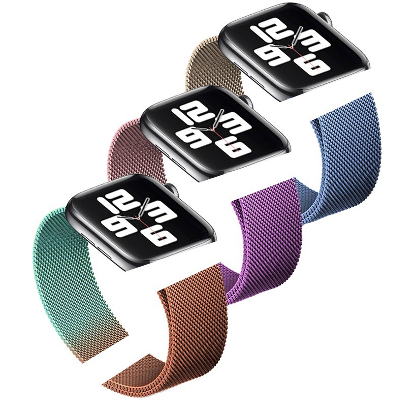 Adecuado para Apple reloj de Milan agradable iwatch1-9 generación SE correa de hebilla magnética de acero inoxidable