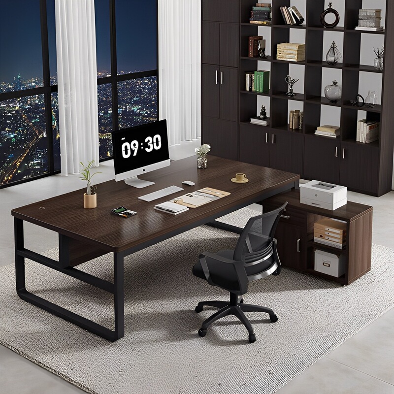 Boss Desk Light Luxury High-End Office Desk with Drawer Desk Desktop Computer Desk Workbench Simple Manager Desk