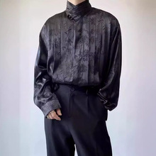 新中式男装中国风诘襟服衬衫男长袖唐装汉服外套山本耀司衬衣春秋
