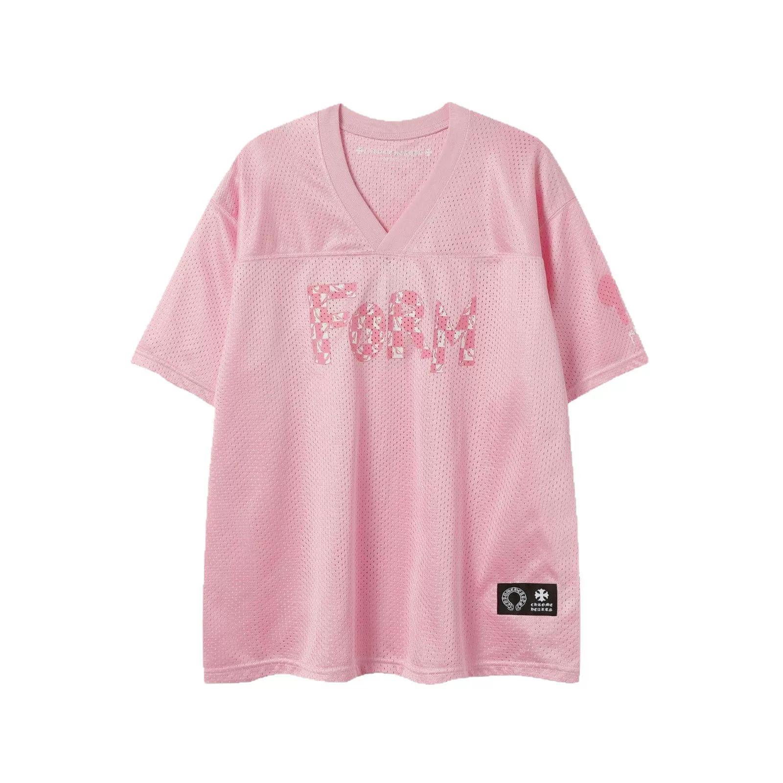 Spot cross-border high-end Chrome Hearts Croat cross цветной кожаный печатный футболка с коротким рукавом