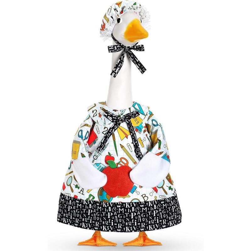 Back-To-School Season 23inch Porch Goose Yard Large White Goose Costume Yard Ornaments Decorations Amazon Cross-Border