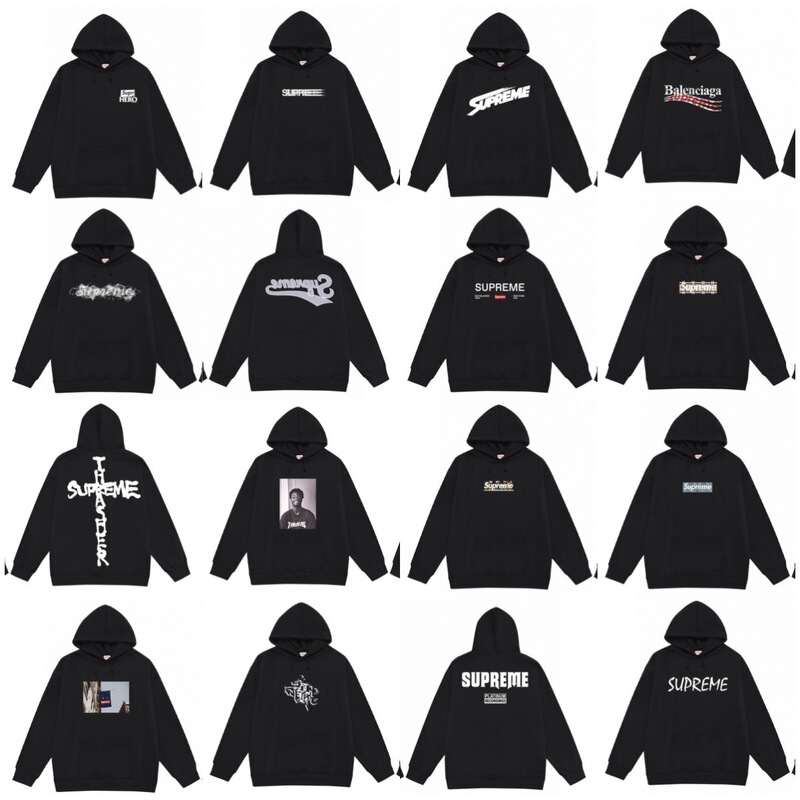Cross-border high-end classic Supreme letter-print street pullover hoodie, available for dropshipping Cross-border high-end classic Supreme letter-print street pullover hoodie, available for dropshipping