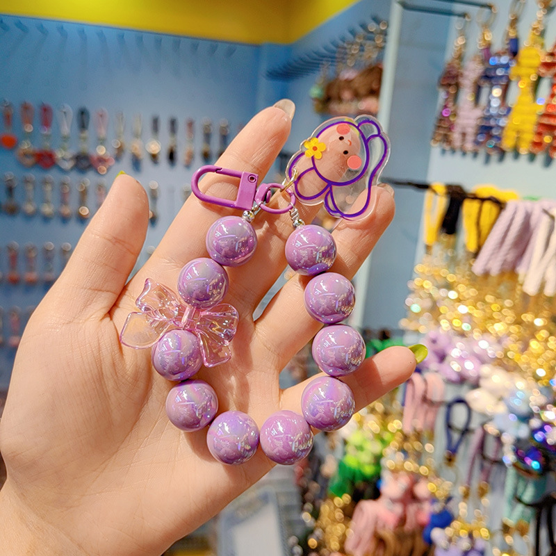 31g Weight Keychain Classification 1 Piece Quantity Holiday, Daily Occasion Acrylic Material Animal, Bow Knot Pattern Women's Gender Cute, Simple Style Style Cute Simple Style Animal Bow Knot Arylic Women's Keychain 9