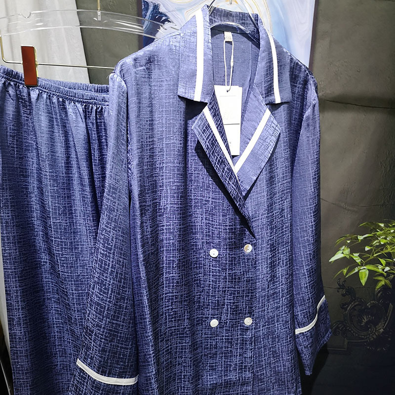 Urban Taro Violet Heavy 19mm Silk Pajamas Women's 100 Mulberry Silk Suit Home Clothes Outwear Suit