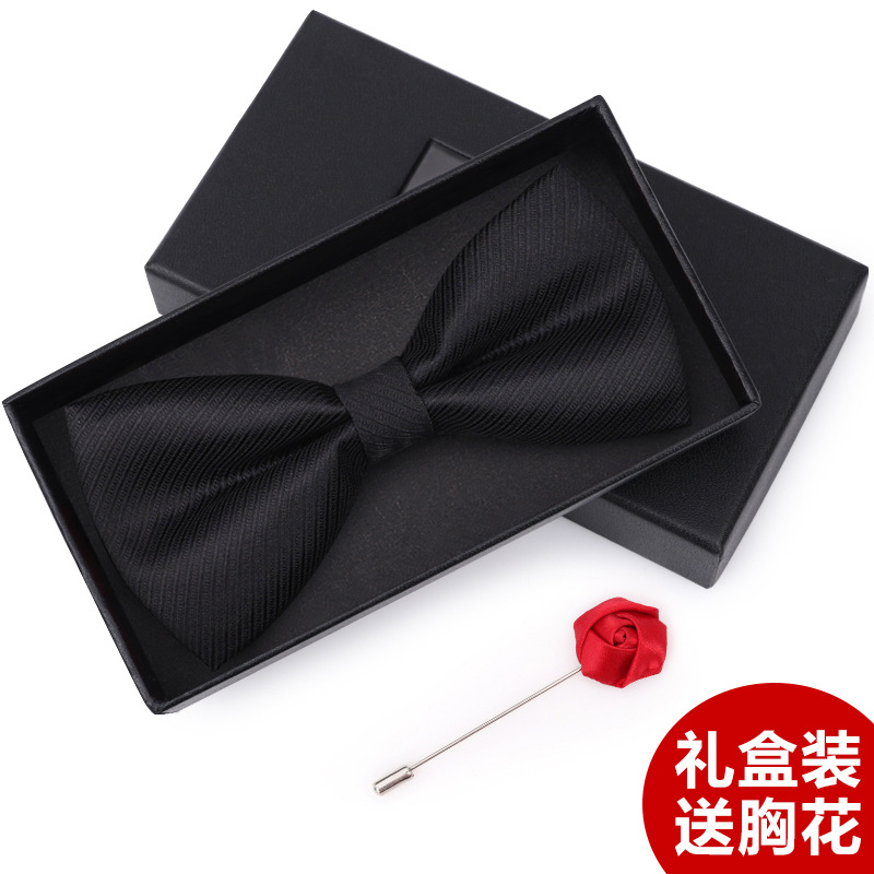 Bow tie Male wedding Wedding bridegroom best man Red suit shirt British Brothers Korean bow female gift box