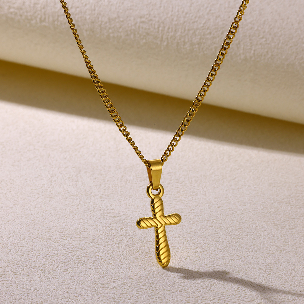 12g Weight 0.03µm-0.05µm Gold Plating Thickness PVD Coated Gold Plating Process Lobster Trigger Clasp Closure Clasp Closure Type Real Gold Plated Plating Material 304 Stainless Steel Pendant Material Stone-Free Inlay Material Pendant Necklace Classification 304 Stainless Steel Chain Material cable chain Chain Type 1 Piece Quantity Daily Occasion 304 Stainless Steel Material Geometric, Cross Pattern Unisex Gender Hip-Hop Style Waterproof Non Tarnish Craft PVD Coated Real Gold Plated 18K Gold Geometric Cross 304 Stainless Steel Hip-Hop Waterproof Non Tarnish 304 Stainless Steel Lobster Trigger Clasp Closure Pendant Necklace 3