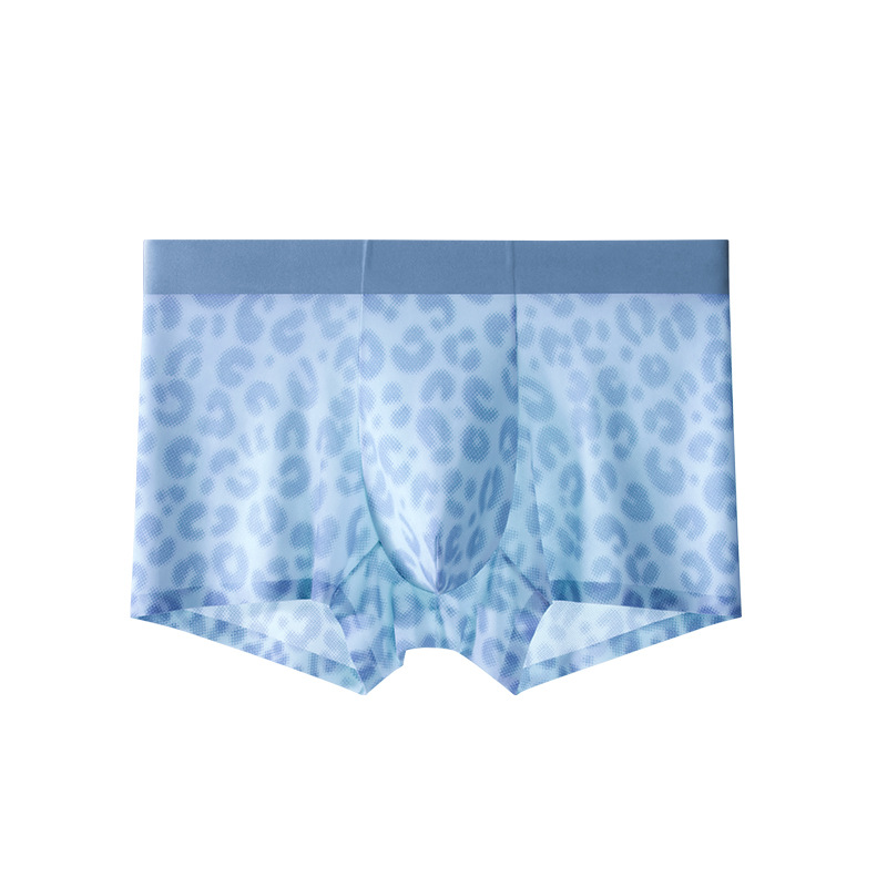 [Impresión digital] Ropa interior de hombre de seda de hielo ultrafina, calzoncillos para jóvenes de secado rápido transpirables, calzoncillos de malla