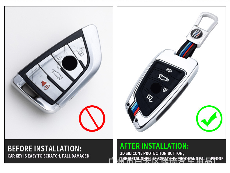 Suitable for 21 Bmw New 5 Series 3 Series X1x2x3x4x5x6 Car Key Cover High-end Buckle Key Bag Protective Case