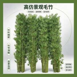 金森造景仿真竹子绿植盆栽户外婚庆家居装扮造景假植物仿真叶子