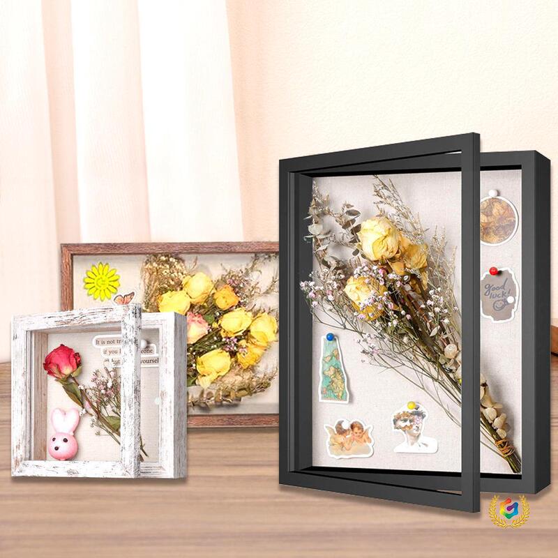 ✬ Three-Dimensional Hollow Photo Frame Handmade DIY Photo Plant Dry Painting Framing Shadow Box Storage Display Box