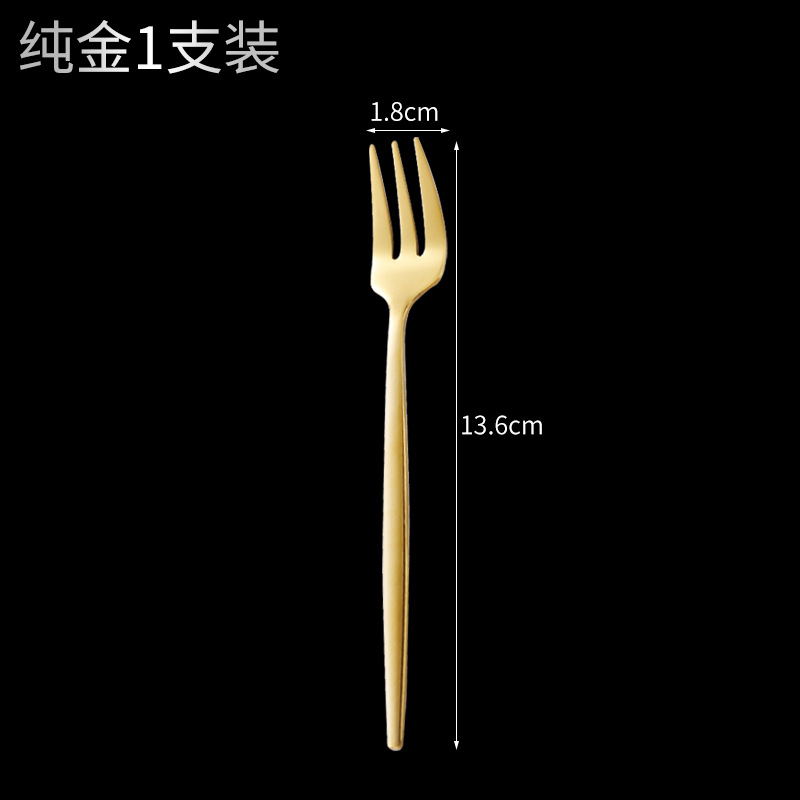 순금 3 치아 과일 포크