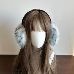 冬の少女防寒折り畳みはキツネの毛亜文化Y2Kをまねて保温します。