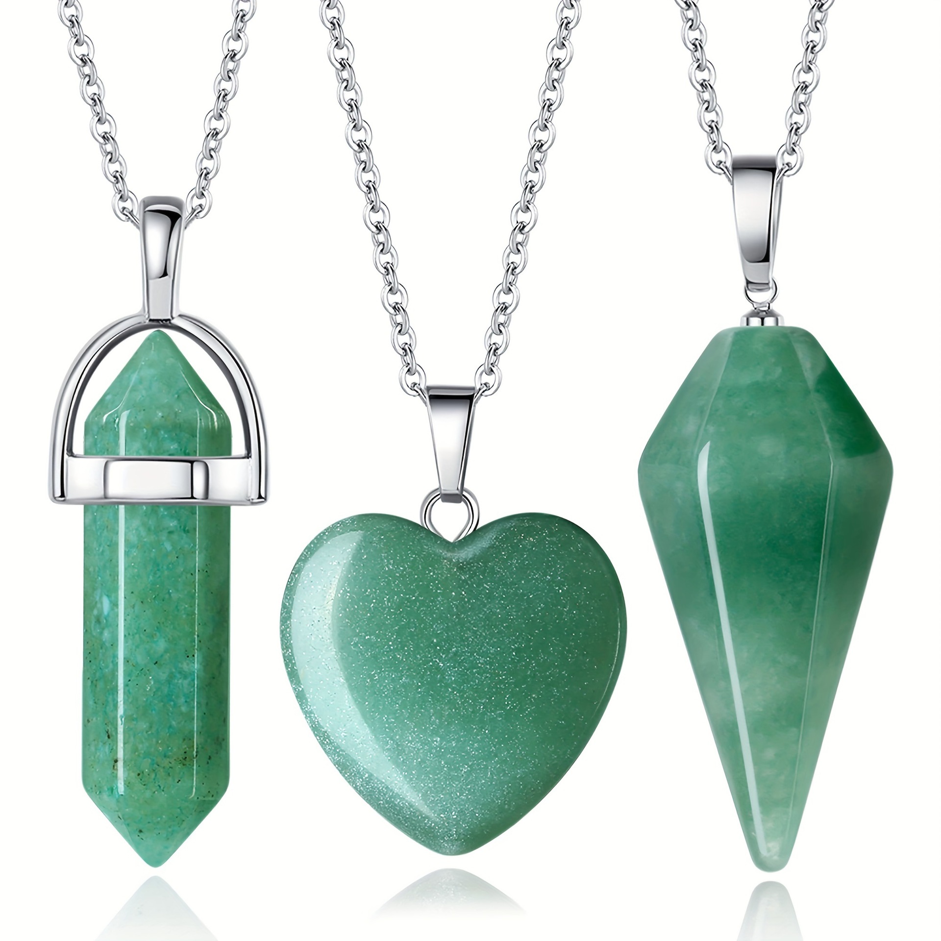 Polishing Design Casual Simple Style Geometric Natural Stone Iron Pendant Necklace In Bulk