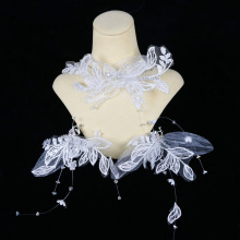 新款新娘项链女法式复古蕾丝花朵颈链气质高级感礼服造型配饰项饰