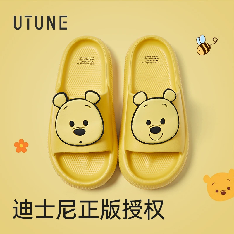 Преференциальные тапочки женские летние дома в помещении Винни-Пух детские тапочки в ванной ванной, противоскользящие холодные тапки для родителей и детей