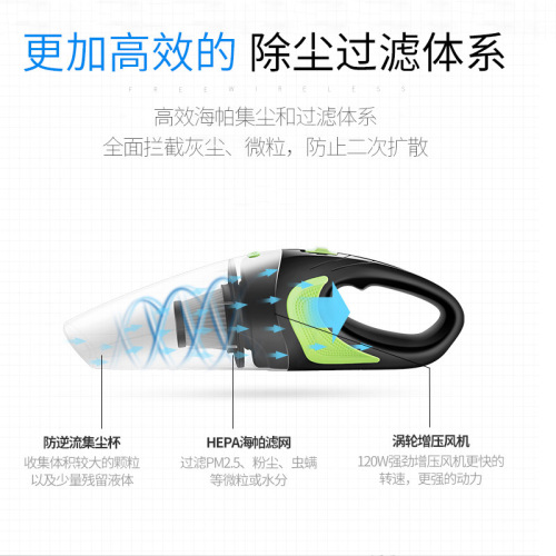 Car vacuum cleaner wireless handheld household vacuum cleaner high power lithium battery wet and dry portable vacuum cleaner