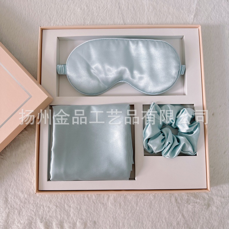 Fashion Blue Eye Cover + Hairband + Pillow Cover Set de tres piezas (caja de regalo)