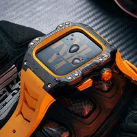 Защитный чехол с модифицированным рисунком из углеродного волокна ApplewatchS78 Richard с модифицированным рисунком из углеродного волокна, встроенный водонепроницаемый ремешок
