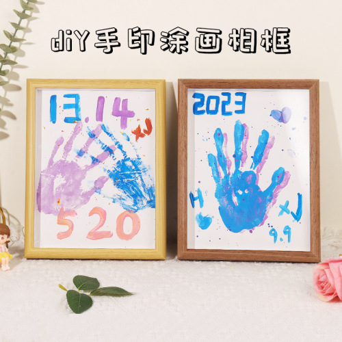 Friendship Gift Couple Handprint Baby DIY Stand Frame Hand Cream Palm Print Oil Painting DIY Couple Wholesale