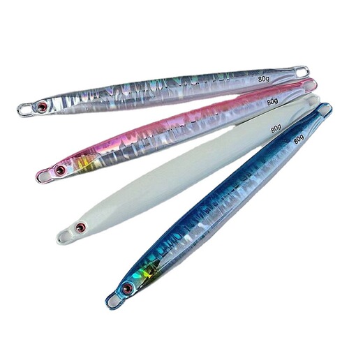 60/80/100g fast-paced iron plate lure slow-trolling offshore fishing boat fishing fake deep long strip type mackerel
