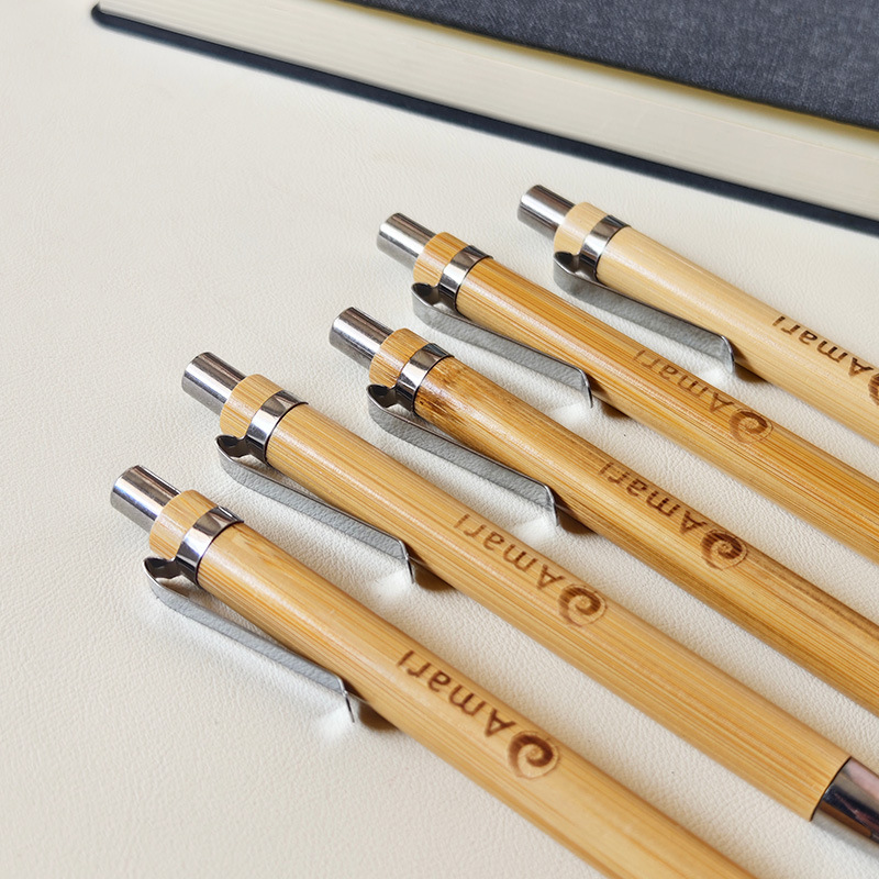 ✅Spot bambú y madera comercio exterior bolígrafo de publicidad bolígrafo láser logotipo personalizado impresión protección del medio ambiente bolígrafo de firma de bambú al por mayor