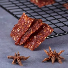 Haiyu Tian Grilled Meat Jerky with Black Pepper XO Sauce, Optional BBQ Flavor, Bagged 100g, Delicious, Fresh, Aromatic, Chewy Meat Snack