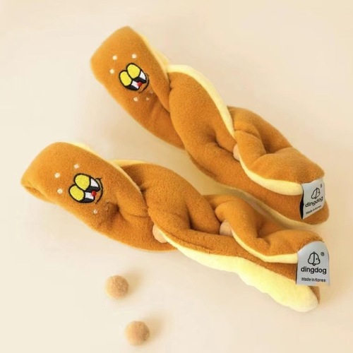Korea's new ins long bread baguette hidden food sniffing toy foreign trade pet dog sounding plush