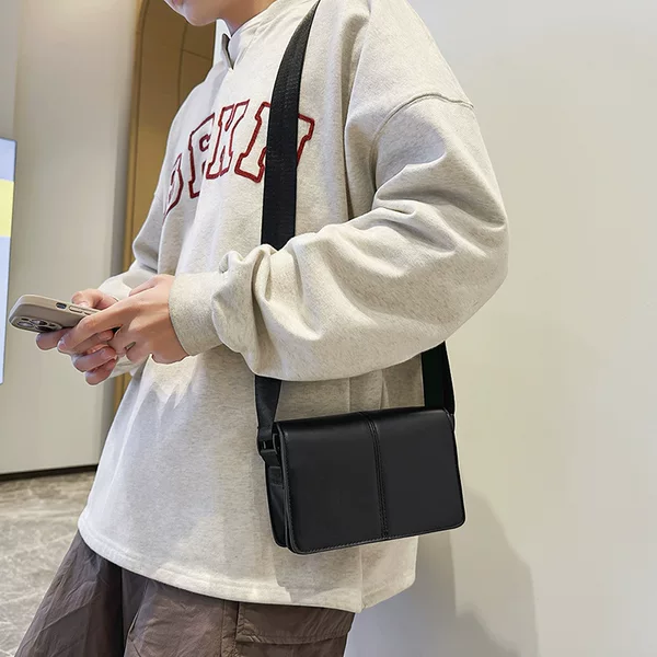 2025 New Trendy Brand Men's Casual Shoulder Small Square Bag Women's Fashion High-end Box Bag Korean-style Crossbody Bag for Men